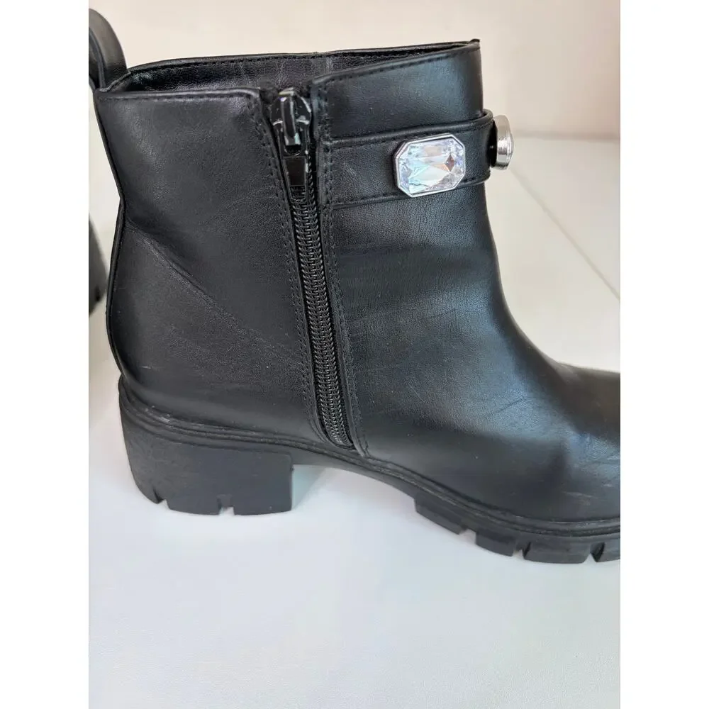Soda Black Ankle Youth Boot Sz 4 Girls #Embellished #Bedazzled